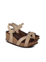 CANNES EMBOSSED LEATHER TAUPE