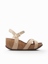 CANNES EMBOSSED LEATHER TAUPE
