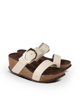 BIKINI EMBOSSED LEATHER CHALK