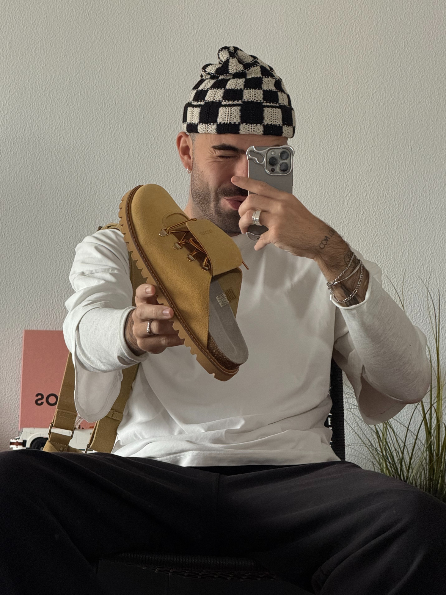 TONG VELOUR LEATHER AMBRA