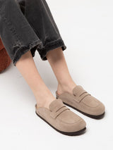 LOIS VELOUR LEATHER TAUPE